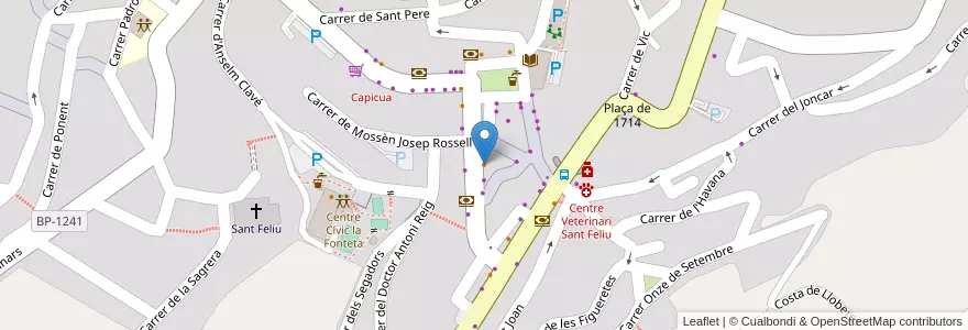 Mapa de ubicacion de GR-5 en España, Catalunya, Barcelona, Vallès Oriental, Sant Feliu De Codines.