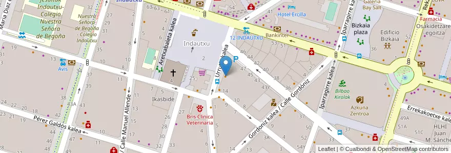Mapa de ubicacion de Grafit Rock Café en Spanje, Baskenland, Biskaje, Bilboaldea, Bilbao.