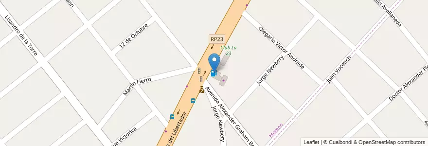 Mapa de ubicacion de Graham Bell en Arjantin, Buenos Aires, Partido De Moreno, Moreno.