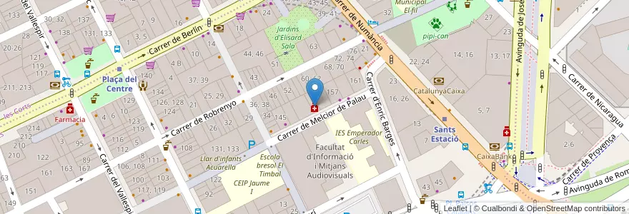 Mapa de ubicacion de Graham E. Joyce en إسبانيا, كتالونيا, برشلونة, بارسلونس, Barcelona.