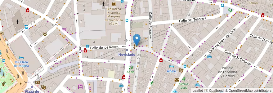 Mapa de ubicacion de Grama Arts Club en اسپانیا, بخش خودمختار مادرید, بخش خودمختار مادرید, Área Metropolitana De Madrid Y Corredor Del Henares, مادرید.