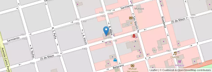 Mapa de ubicacion de Gran Bazar en アルゼンチン, コルドバ州, Departamento San Justo, Municipio Arroyito, Pedanía Arroyito, Arroyito.