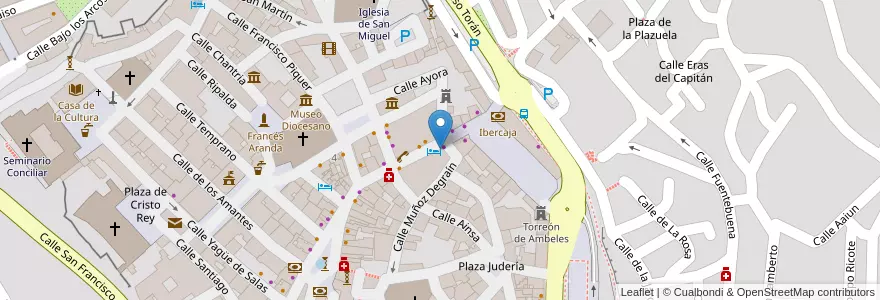 Mapa de ubicacion de Gran Café de Teruel en إسبانيا, أرغون, طرويل, Comunidad De Teruel, طرويل.