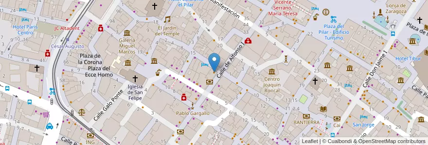 Mapa de ubicacion de Gran Café Zaragoza en Spagna, Aragón, Saragozza, Zaragoza, Saragozza.