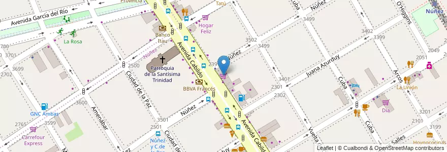 Mapa de ubicacion de Gran City, Nuñez en آرژانتین, Ciudad Autónoma De Buenos Aires, Buenos Aires, Comuna 13.