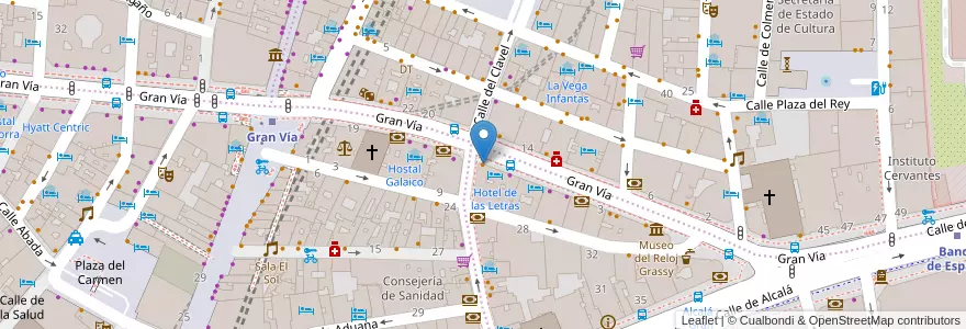 Mapa de ubicacion de Gran Clavel en España, Comunidad De Madrid, Comunidad De Madrid, Área Metropolitana De Madrid Y Corredor Del Henares, Madrid.