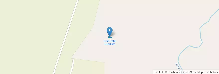 Mapa de ubicacion de Gran Hotel Uspallata en Argentinië, Chili, Mendoza, Departamento Las Heras, Distrito Uspallata.