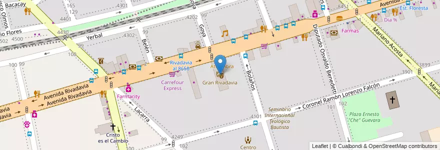 Mapa de ubicacion de Gran Rivadavia, Velez Sarsfield en الأرجنتين, Ciudad Autónoma De Buenos Aires, Buenos Aires, Comuna 10.