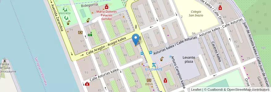 Mapa de ubicacion de Gran Stop Bar en İspanya, Bask Bölgesi, Bizkaia, Bilboaldea, Bilbao.