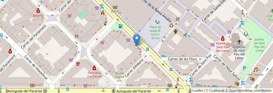 Mapa de ubicacion de Gran Vía 4 en Spain, Catalonia, Barcelona, Barcelonès, Barcelona.