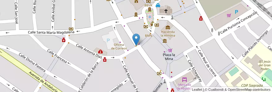 Mapa de ubicacion de Granier en スペイン, アンダルシア州, Sevilla, Dos Hermanas.