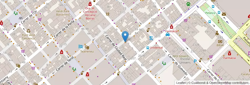 Mapa de ubicacion de Granja Bar en Sepanyol, Catalunya, Barcelona, Barcelonès, Barcelona.