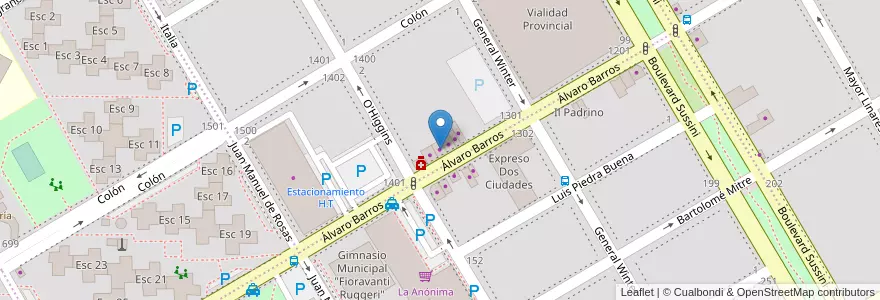 Mapa de ubicacion de Granja El Abuelo Ramón en アルゼンチン, リオネグロ州, Departamento Adolfo Alsina, Viedma, Viedma.