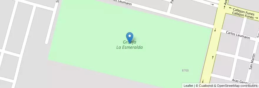 Mapa de ubicacion de Granja La Esmeralda en Argentinien, Santa Fe, Departamento La Capital, Santa Fe Capital, Santa Fe.