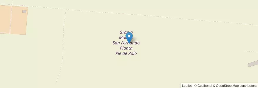 Mapa de ubicacion de Granja Modelo San Fernando Planta Pie de Palo en Argentinien, San Juan, Chile, Angaco.