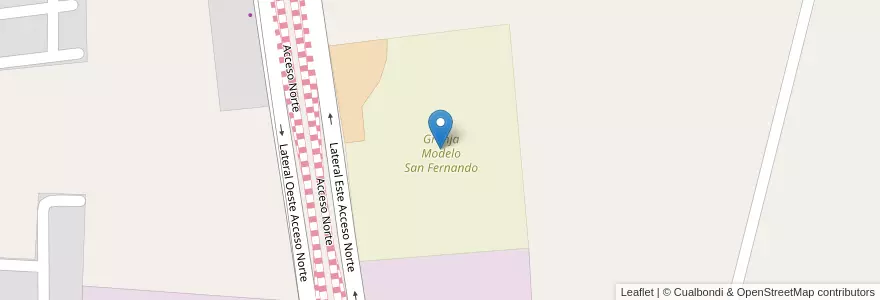 Mapa de ubicacion de Granja Modelo San Fernando en Аргентина, Сан-Хуан, Чили, Chimbas.