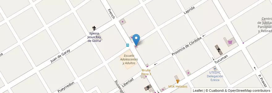 Mapa de ubicacion de Granja Ramos Mejia en Arjantin, Buenos Aires, Partido De Ezeiza, Ezeiza.