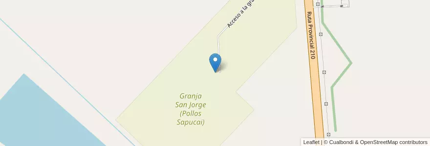 Mapa de ubicacion de Granja San Jorge (Pollos Sapucai) en 阿根廷, 布宜诺斯艾利斯省.