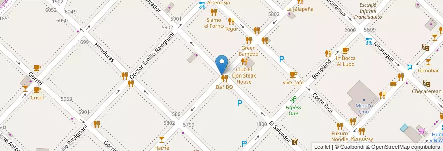 Mapa de ubicacion de Grappa Cantina, Palermo en 아르헨티나, Ciudad Autónoma De Buenos Aires, 부에노스아이레스.
