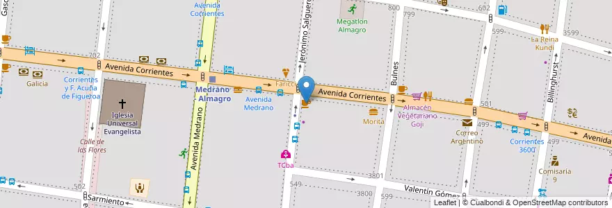 Mapa de ubicacion de Gratto, Almagro en Argentinien, Ciudad Autónoma De Buenos Aires, Comuna 5, Buenos Aires.