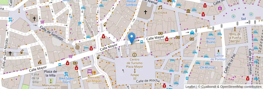Mapa de ubicacion de Grazie Mille en اسپانیا, بخش خودمختار مادرید, بخش خودمختار مادرید, Área Metropolitana De Madrid Y Corredor Del Henares, مادرید.
