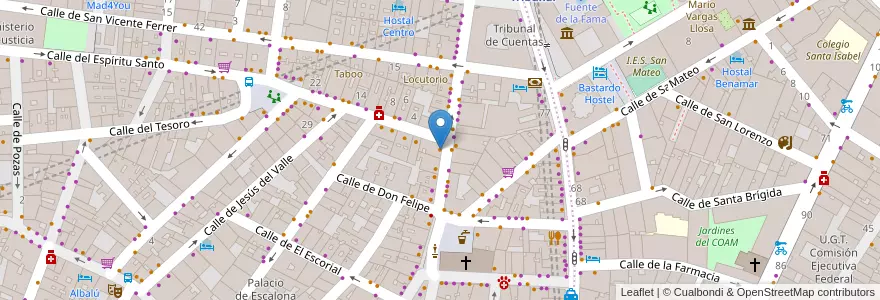 Mapa de ubicacion de Greek And Shop en Espanha, Comunidade De Madrid, Comunidade De Madrid, Área Metropolitana De Madrid Y Corredor Del Henares, Madrid.