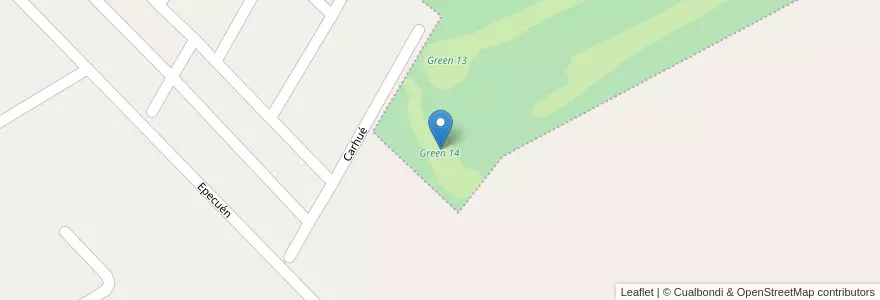Mapa de ubicacion de Green 14 en アルゼンチン, チリ, ネウケン州, Departamento Confluencia, Municipio De Neuquén, Neuquén.