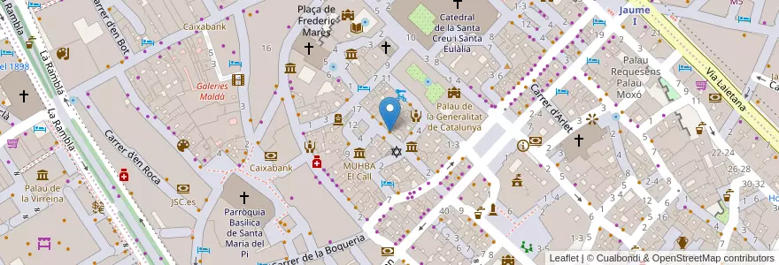 Mapa de ubicacion de Green Bamboo en 西班牙, Catalunya, Barcelona, Barcelonès, Barcelona.