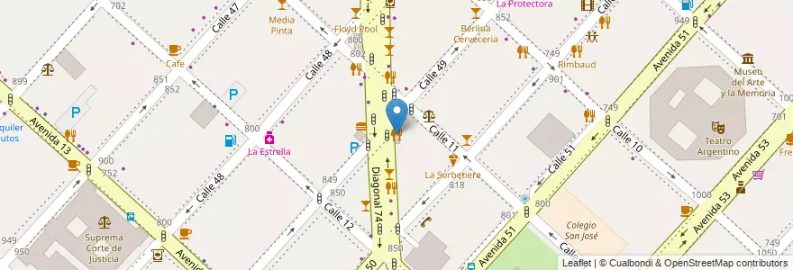 Mapa de ubicacion de Green Garden & Luciano, Casco Urbano en Argentinië, Buenos Aires, Partido De La Plata, La Plata.