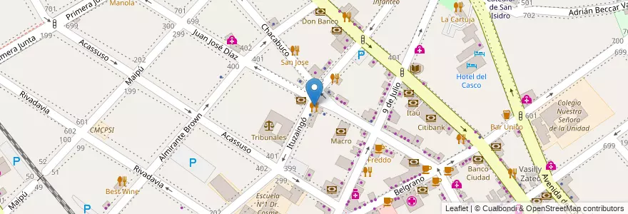 Mapa de ubicacion de Green Go en Arjantin, Buenos Aires, Partido De San Isidro, San Isidro.
