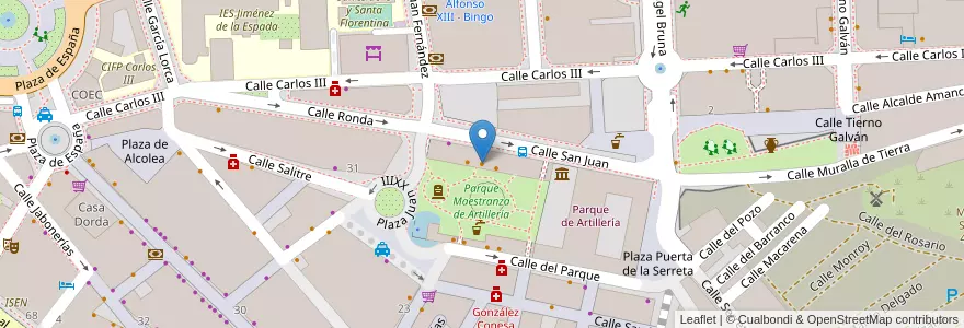 Mapa de ubicacion de Green House en スペイン, ムルシア州, ムルシア州, Campo De Cartagena Y Mar Menor, Cartagena.