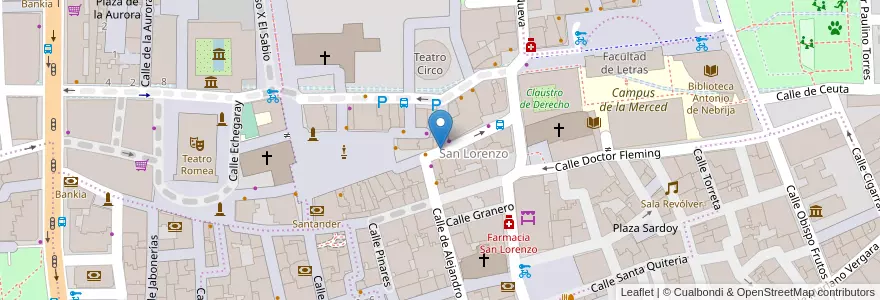 Mapa de ubicacion de Green Sushi en スペイン, ムルシア州, ムルシア州, Área Metropolitana De Murcia, Murcia.