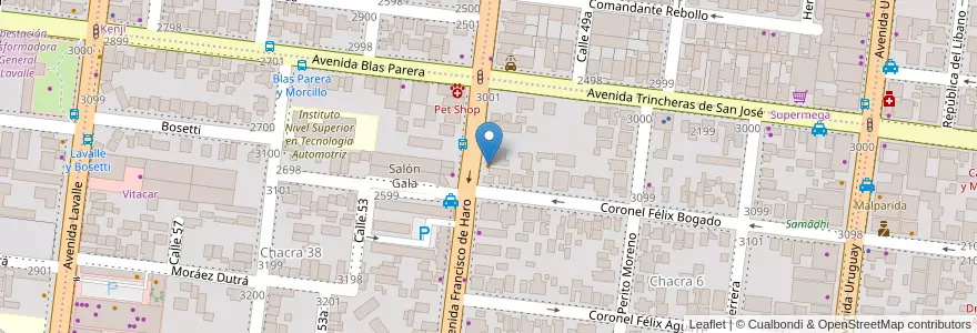Mapa de ubicacion de Grido en 阿根廷, Misiones, Departamento Capital, Municipio De Posadas, Posadas.