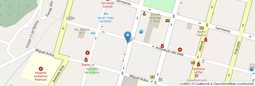 Mapa de ubicacion de Grido en アルゼンチン, フフイ州, Departamento San Pedro, Municipio De San Pedro De Jujuy.
