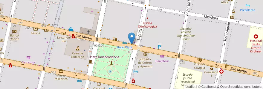 Mapa de ubicacion de Grido en Argentinië, Tucumán, San Miguel De Tucumán, Departamento Capital, San Miguel De Tucumán.