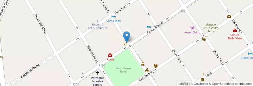Mapa de ubicacion de Grido en アルゼンチン, コリエンテス州, Departamento Bella Vista, Municipio De Bella Vista.