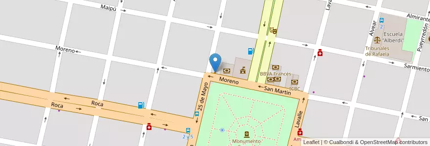Mapa de ubicacion de Grido en Arjantin, Santa Fe, Departamento Castellanos, Municipio De Rafaela.