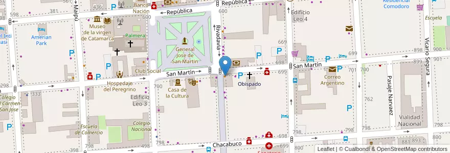 Mapa de ubicacion de Grido en アルゼンチン, カタマルカ州, Departamento Capital, Municipio De San Fernando Del Valle De Catamarca, San Fernando Del Valle De Catamarca.
