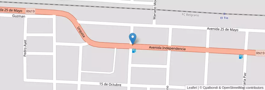 Mapa de ubicacion de Grido en Argentina, Córdoba, Departamento San Justo, Pedanía Concepción, El Tío.