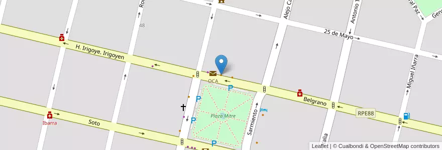 Mapa de ubicacion de Grido en Аргентина, Кордова, Departamento San Javier, Pedanía Dolores, Municipio De Villa Dolores, Villa Dolores.