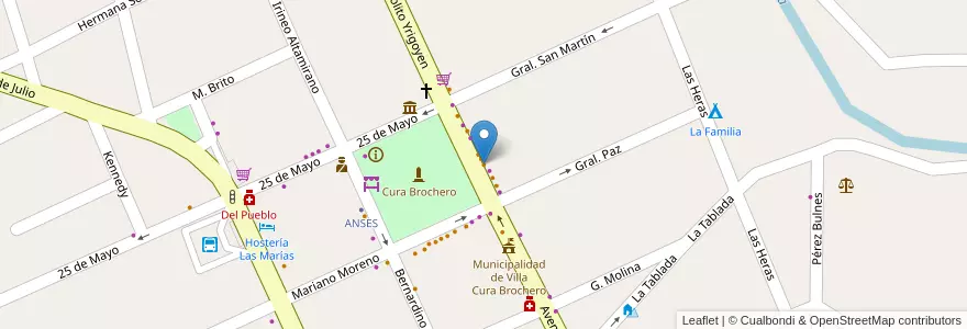 Mapa de ubicacion de Grido en Аргентина, Кордова, Departamento San Alberto, Villa Cura Brochero, Pedanía Tránsito, Municipio De Villa Cura Brocheroa.