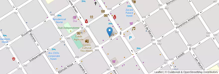 Mapa de ubicacion de Grido en Arjantin, Buenos Aires, Partido De Zárate.