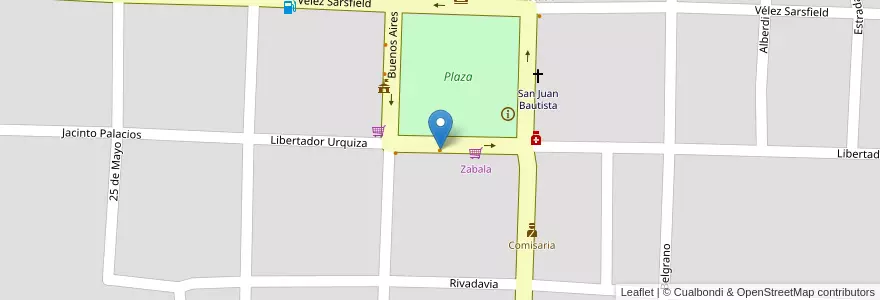Mapa de ubicacion de Grido en Argentine, Córdoba, Departamento San Javier, Municipio De La Paz, Pedanía Talas.