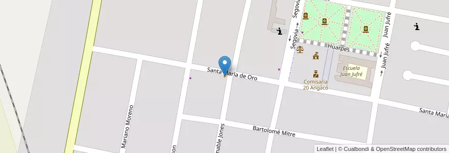 Mapa de ubicacion de Grido en Argentine, San Juan, Chili, Angaco.