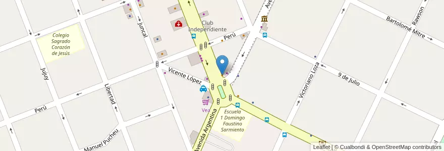 Mapa de ubicacion de Grido en 아르헨티나, 부에노스아이레스주, Partido De Merlo, Merlo.