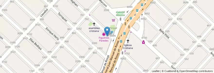 Mapa de ubicacion de Grido en Arjantin, Buenos Aires, Partido De La Matanza, Isidro Casanova.