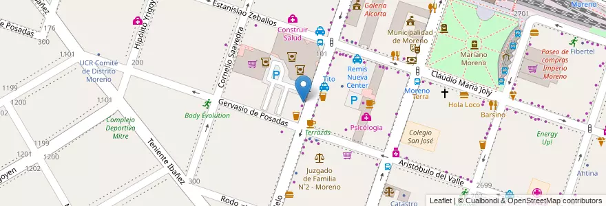 Mapa de ubicacion de Grido en الأرجنتين, بوينس آيرس, Partido De Moreno, Moreno.