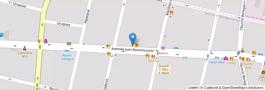Mapa de ubicacion de Grido en Argentine, Chili, Mendoza, Departamento Capital, Ciudad De Mendoza.