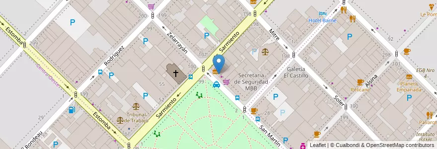 Mapa de ubicacion de Grido en Arjantin, Buenos Aires, Partido De Bahía Blanca, Bahía Blanca.
