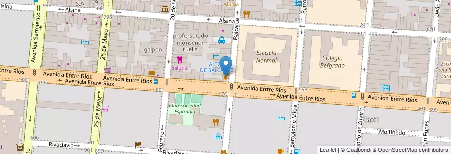 Mapa de ubicacion de Grido en アルゼンチン, サルタ州, Capital, Municipio De Salta, Salta.
